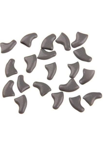 Gri M 20 Adet Yumuşak Kedi Tırnak Kapakları / Kedi Tırnak Kapağı / Pençe Pençesi / Ücretsiz Tutkal ve Aplikatör ile Pet Silikon Tırnak Koruyucu / Boyut Xs S M L (Yurt Dışından)