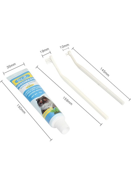 Mavi 3 Pcs Kedi Diş Fırçası Enzimatik Diş Macunu Seti, Diş Temizleme Taze Nefes Kiti Diş Bakımı Kılavuzu, Köpek Plak Temizleme Kiti, Veteriner Formüle Edilmiş (Yurt Dışından)