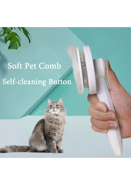 Gri B Pet Kedi Fırça Köpek Tarak Epilasyon Fırçaları Kediler Bakım Aracı Köpekler Için Kendi Kendini Temizleyen Slicker Fırça Karışık Saç Güzellik Ürünleri (Yurt Dışından) indirimleri