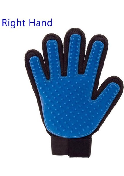 Koyu Mavi Sağ El Bir Boyut Evcil Hayvan Bakım Dökülme Fırçası Eldiven Etkili Temizlik Sırt Masajı Hayvan Banyo Kürk Epilasyon Kedi Köpek Taraklar (Yurt Dışından)