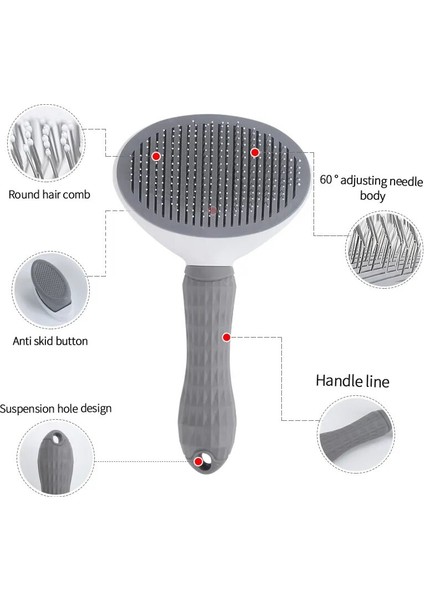 Pembe Kedi Fırça Saç Kaldırmak Pet Epilasyon Tarağı Kediler Için Kaymaz Bakım Fırçası Paslanmaz Çelik Köpek Taraklar Fırçalar Kedi Aksesuarları (Yurt Dışından) fırsatları