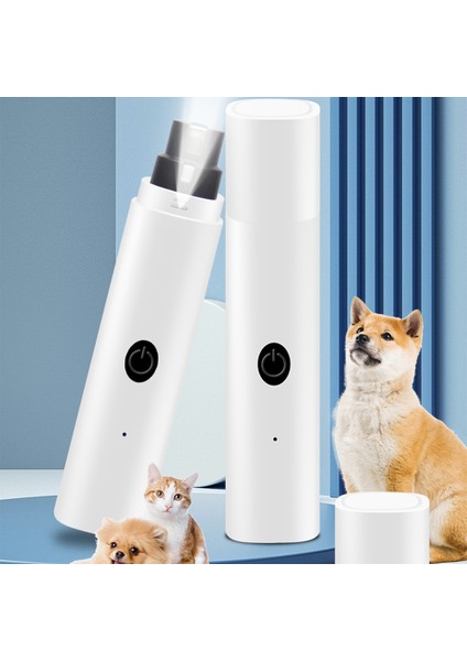 Ekstra Iki USB Şarj Edilebilir Köpek Tırnak Törpüsü Evcil Hayvan Bakım Ekipmanları Kesme Makinesi Kedi Tırnak Kesici Elektrikli Köpek Tırnak Makası (Yurt Dışından)