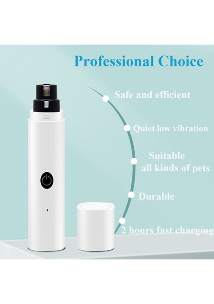 Ekstra Iki USB Şarj Edilebilir Köpek Tırnak Törpüsü Evcil Hayvan Bakım Ekipmanları Kesme Makinesi Kedi Tırnak Kesici Elektrikli Köpek Tırnak Makası (Yurt Dışından)