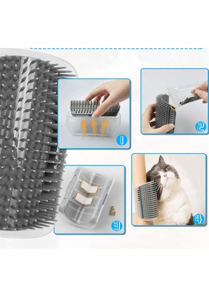 Blue S Catnip Yumuşak Kediler Duvar Köşe Masajı Kedi Kendini Damatlayan Kedi Tarak Fırçası Gıdıklama Tarağı ile Yüzü Ovalar Evcil Hayvan Bakım Kaynağı (Yurt Dışından)