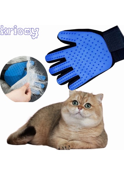Mavi Sol El Kedi Köpek Pet Tarak Bakım Fırçası Eldiven Temizlik Sırt Masajı Hayvan Banyo Epilasyon Aksesuarları (Yurt Dışından) fırsatları