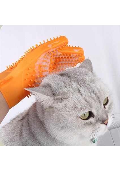 Turuncu Çift Taraflı Silikon Pet Eldiven Kedi Köpek Saç Çıkarıcı Evcil Hayvan Malzemeleri Tarak Epilasyon Fırçası Eldiven Saç Yapıştırma Cihazı (Yurt Dışından) fiyatları