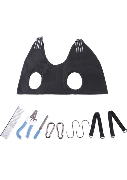 Siyah On Parça 1 M Yeni Evcil Bakım Hamak Koşum Köpek Hamak Kısıtlama Çantası Evcil Budama Seti Tarak Tırnak Makası Evcil Malzemeleri Evcil Bakım Araçları (Yurt Dışından)