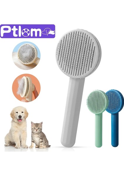 Pembe 20X7.5X4 Cm Pet Kedi Tarak Köpek Fırçası Kaldırma Karışık Saç Köpek Bakım Aracı Kendi Kendini Temizleyen Slicker Fırça Yavru Saç Özel Iğne Tarak (Yurt Dışından) modelleri