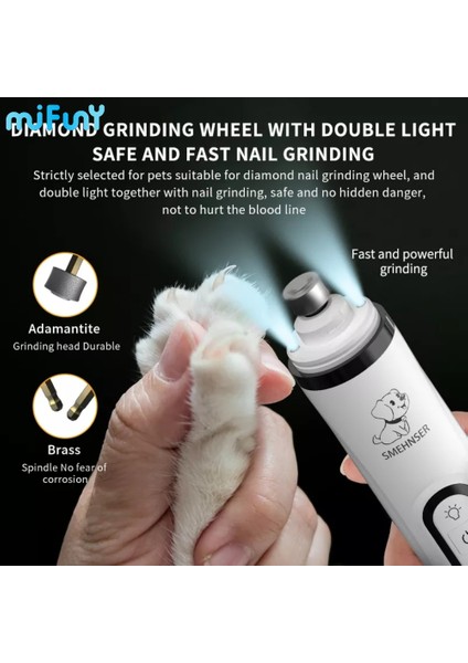 1 Adet Kafaları ile Elektrikli Evcil Tırnak Törpüsü LED Işık ile Kedi Köpekler Tırnak Makası USB Şarj Edilebilir Pençeleri Tırnak Kesici Evcil Bakım Giyotin Malzemeleri (Yurt Dışından) fırsatları