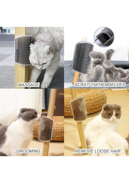 Mavi 8.5X13 Cm Kedi Fırça Duvara Monte Masaj Tarak Kediler Için Ovmak Yüz Temiz Relax Kendini Bakım Yavru Gıdıklama Oyuncak Kedi Aksesuarları (Yurt Dışından) modelleri