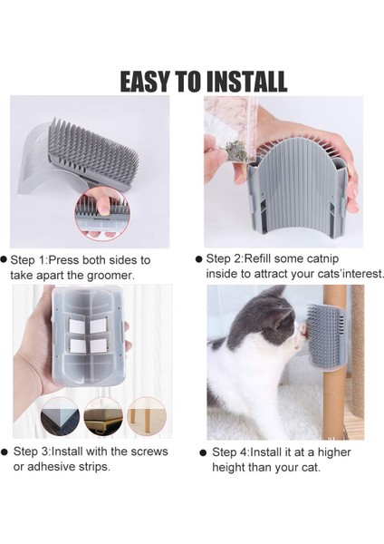 Mavi 8.5X13 Cm Kedi Fırça Duvara Monte Masaj Tarak Kediler Için Ovmak Yüz Temiz Relax Kendini Bakım Yavru Gıdıklama Oyuncak Kedi Aksesuarları (Yurt Dışından) indirimleri