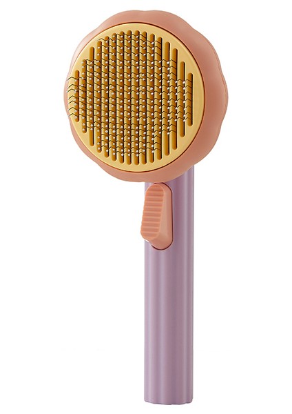 Kabak Mor Kedi Fırça Tarak Köpekler Kediler Için Pet Kabak Tarak Köpek Saç Çıkarıcı Fırça Pet Saç Dökülme Kendi Kendini Temizleyen Tarak Pet Bakım Araçları (Yurt Dışından)