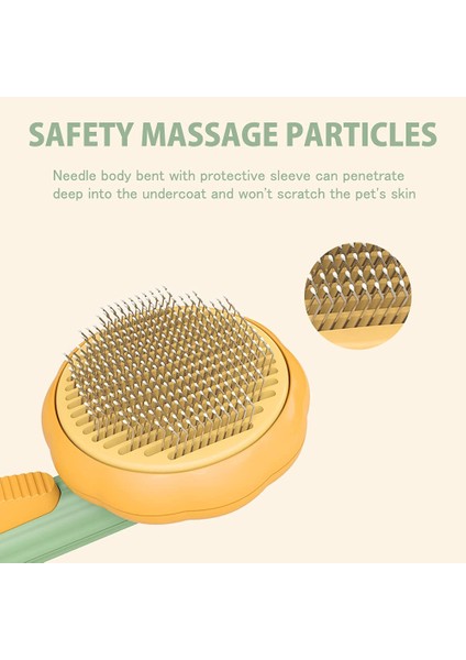 Kabak Mor Kedi Fırça Tarak Köpekler Kediler Için Pet Kabak Tarak Köpek Saç Çıkarıcı Fırça Pet Saç Dökülme Kendi Kendini Temizleyen Tarak Pet Bakım Araçları (Yurt Dışından) modelleri