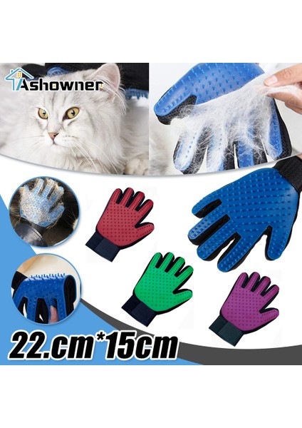 Mor Pet Köpek Kedi Bakım Temizleme Fırçası Eldiven Etkili Dökülme Sırt Masajı Hayvan Banyo Epilasyon Eldiven Köpek Taraklar (Yurt Dışından) fırsatları