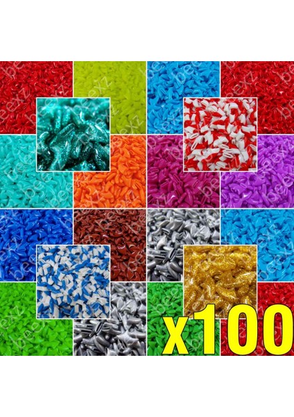 Mix A M Kediler Için 100 Adet Yumuşak Tırnak Kapağı + 5x Yapıştırıcı + 5x Aplikatör /* Xs, S, M, L, Kapak, Kedi, Pençe, Pençe, Zot */ (Yurt Dışından) fiyatları