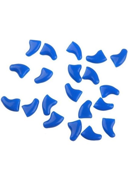 Mavi L 20 Adet Yumuşak Plastik Renkli Kedi Tırnak Kapakları Pençe Pençe Koruyucu Kapak Tutkal ile Profesyonel Pet Tırnak Kapakları Pet Kediler Için (Yurt Dışından)