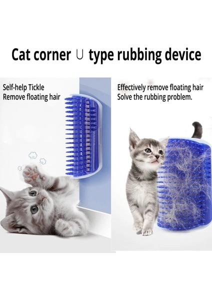 Siyah 15.5cmx8.5cmx4.5cm Kediler Fırça Köşe Scratcher Sürtünme Kedi Masajı Kendini Damat Kedi Nipiyle Evcil Saç Çıkarıcı Fırça Kedi Köpek Bakım Tarağı Evcil Kaynağı (Yurt Dışından) modelleri