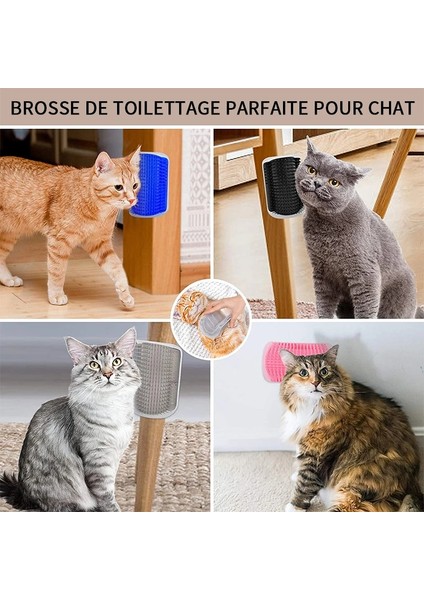 Pembe Kedi Sürtünme Fırçası Catnip Yumuşak Açı Masaj Fırçası Yüz Tırmalama Tarak Pet Bakım Malzemeleri Kedi Temizlik Malzemeleri (Yurt Dışından) indirimleri