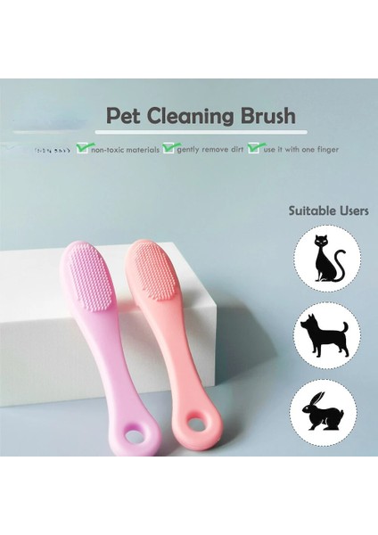 LQ10059PK Köpek Kedi Temizlik Malzemeleri Yumuşak Pet Parmak Fırçası Kediler Fırça Diş Fırçası Gözyaşı Lekeleri Fırça Göz Bakımı Evcil Hayvanlar Temizleme Bakım Araçları (Yurt Dışından) indirimleri