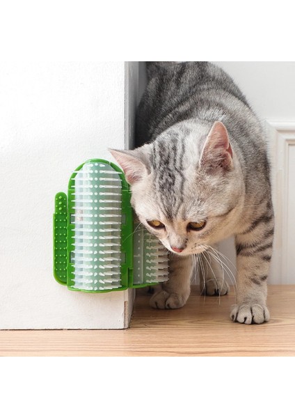 Yeşil 13X15.5CM Kedi Fırça Köşe Kediler Masaj Kendini Damat Tarak Duvar Fırçası Kedi Nipiyle Yüz Kedi Yüz Scratcher Kedi Aksesuarları Için Ovur (Yurt Dışından) modelleri