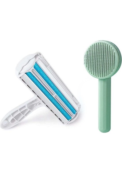 Mavi Yeşil Vzz Pet Saç Çıkarıcı Fırça Kedi Köpekler Saç Tarak Tarak Kaldırır Kısa Masaj Kediler Için Evcil Hayvan Ürünleri Köpek Fırça Aksesuarları Malzemeleri (Yurt Dışından)