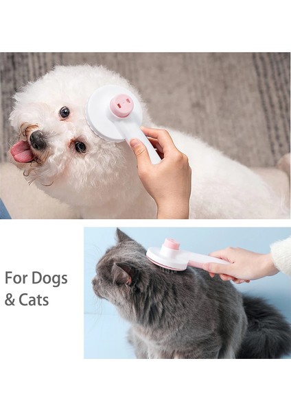 Gri 20X7.5 cm Kedi Tarak Kendi Kendini Temizleyen Slicker Fırça Köpek Kedi Saç Astarı Kaldırır Karışık Pet Saç Masaj Fırçası Kedi Aksesuarları (Yurt Dışından) indirimleri