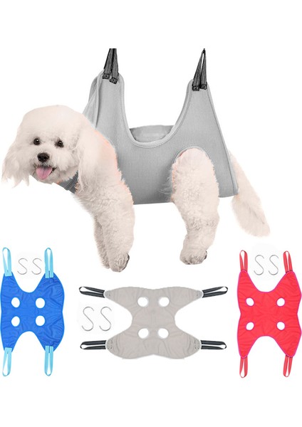 Mavi M Set Evcil Hayvan Tırnak Süsü Hamak Nefes Alabilen Ve Kedi Köpek Hamak Bakım Hamak Tel Koşum Net Malzeme Asılı Hamak (Yurt Dışından)