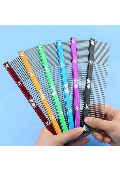 Yeşil M 25CM 20-25CM Profesyonel Renkli Pet Kediler Tarak Paslanmaz Çelik Seçim Tarak Hafif Alüminyum Tarak Güzellik Düz Açık Düğüm Çekme Köpekler Tarak (Yurt Dışından) modelleri