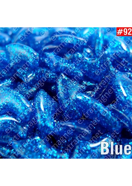 Blue Glitter S Kediler Için 100'LÜ Yumuşak Tırnak Kapakları + 5x Yapışkan Tutkal + 5x Aplikatör /* Xs, S, M, L, Kapak, Kedi, Pençe, Pençe, Zot */ (Yurt Dışından)