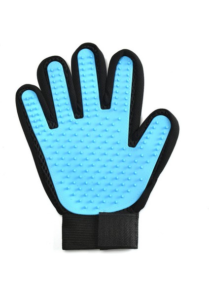 Sağ El Gök Mavisi Ücretsiz Boyut Kedi Bakım Dökülme Fırçası Eldiven Dokunmatik Pet Köpek Nazik Verimli Sırt Masajı Kürk Yıkama Banyo Fırçası Tarak (Yurt Dışından)