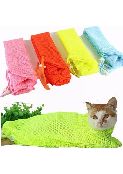 Mavi Taşınabilir Evcil Hayvan Bakım Çantası Temizleme Banyo Kısıtlama Duş Kedi Pet Yıkama Tırnak Kırpma Çok Fonksiyonlu Örgü Çanta Evcil Hayvan Malzemeleri (Yurt Dışından)