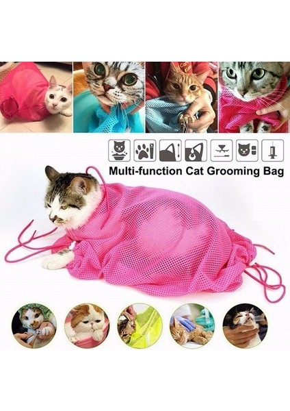 Mavi Taşınabilir Evcil Hayvan Bakım Çantası Temizleme Banyo Kısıtlama Duş Kedi Pet Yıkama Tırnak Kırpma Çok Fonksiyonlu Örgü Çanta Evcil Hayvan Malzemeleri (Yurt Dışından) fiyatları