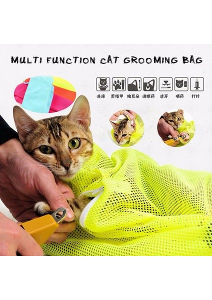 Mavi Taşınabilir Evcil Hayvan Bakım Çantası Temizleme Banyo Kısıtlama Duş Kedi Pet Yıkama Tırnak Kırpma Çok Fonksiyonlu Örgü Çanta Evcil Hayvan Malzemeleri (Yurt Dışından) fırsatları