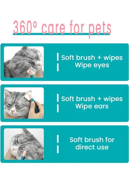 Mavi Köpek Kedi Temizlik Malzemeleri Pet Yumuşak Göz Fırçası Kediler Fırça Diş Fırçası Gözy Lekeleri Fırça Göz Bakımı Evcil Hayvan Temizleme Bakım Araçları (Yurt Dışından) fırsatları
