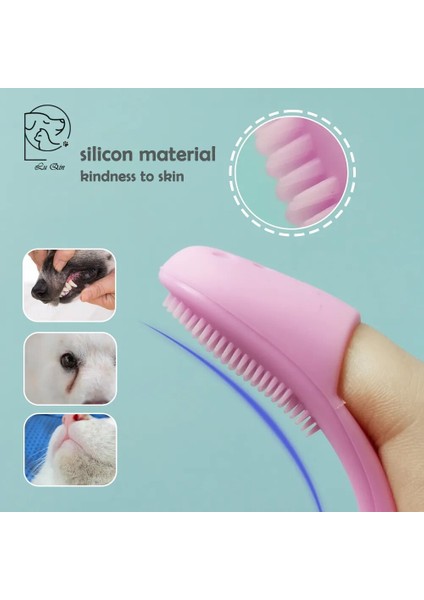 LQ10059G Köpek Kedi Temizlik Malzemeleri Yumuşak Pet Parmak Fırçası Kediler Fırça Diş Fırçası Gözyaşı Lekeleri Fırça Göz Bakımı Evcil Hayvanlar Temizleme Bakım Araçları (Yurt Dışından)