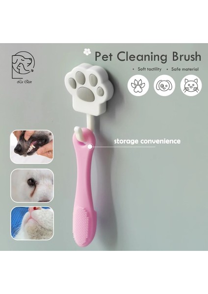 LQ10059G Köpek Kedi Temizlik Malzemeleri Yumuşak Pet Parmak Fırçası Kediler Fırça Diş Fırçası Gözyaşı Lekeleri Fırça Göz Bakımı Evcil Hayvanlar Temizleme Bakım Araçları (Yurt Dışından)