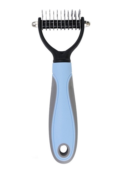 Mavi Büyük Pet Epilasyon Tarak Kedi Dolaşık Açıcı Kürk Kırpma Dematting Deshedding Fırça Pet Bakım Araçları Keçeli Uzun Saç Kıvırcık (Yurt Dışından)