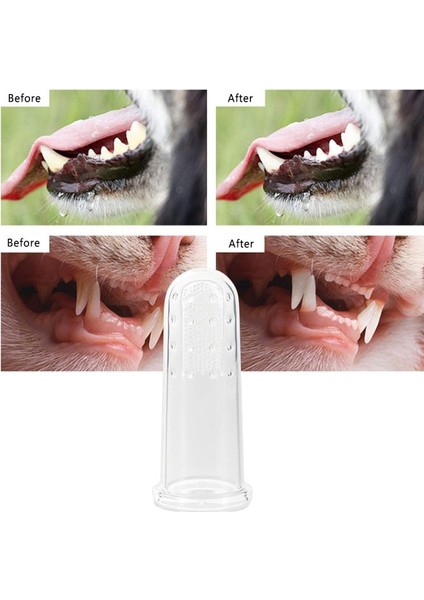 1 Adet Süper Yumuşak Pet Parmak Diş Fırçası Oyuncak Köpek Fırçası Kötü Nefes Tartar Diş Aracı Köpek Kedi Temizleme Pet Malzemeleri Aksesuarları (Yurt Dışından)