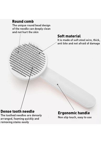 B Köpek ve Kedi Için Kendi Kendini Temizleyen Slicker Fırça Astarı Çıkarır, Karışık Saç Masajları Parçacık Pet Tarak Dolaşımını Artırır (Yurt Dışından) indirimleri