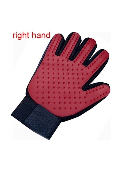 Kırmızı Pet Köpek Kedi Bakım Temizleme Fırçası Eldiven Dökülme Sırt Masajı Hayvan Banyo Epilasyon Eldiven Köpek Taraklar (Yurt Dışından)