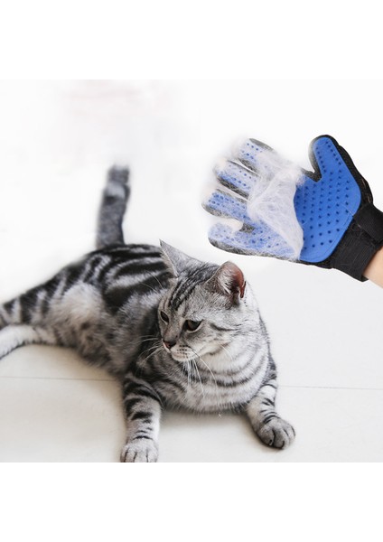 Mavi - Sağ El Pet Kedi Epilasyon Eldiveni Yüzen Saçları Çıkarmak Için Kedi Saç Tarağı Artefakt Kedi Saç Temizleme Masaj Banyosu Artefakt Evrensel (Yurt Dışından) fiyatları
