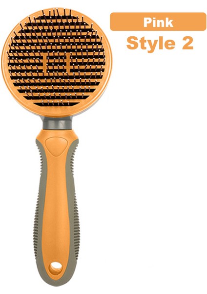 10-Orange-2 Köpek ve Kedi Için Kendi Kendini Temizleyen Slicker Fırça Astarı Kaldırır Karışık Saç Masajları Parçacık Pet Tarak Dolaşımını Artırır (Yurt Dışından)