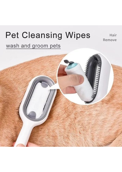 Mavi Uzun Saç Kedi Fırça Pet Tarak Pet Saç Kaldırmak Bakım Fırçası Evcil Köpek Epilasyon Temizleme Masaj Tarak Çift Taraflı Pet Bakım Fırçası (Yurt Dışından)