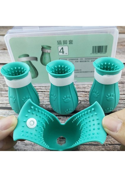 4 Pcs Kedi Ayak Koruyucu Anti-Isırık Namlu Kedi Banyo Bakım Malzemeleri Nefes Alabilir Maske Anti-Yalama Uzay Kaput Maskesi Kapak Namlu Kedi Bakım Aksesuarları (Yurt Dışından)