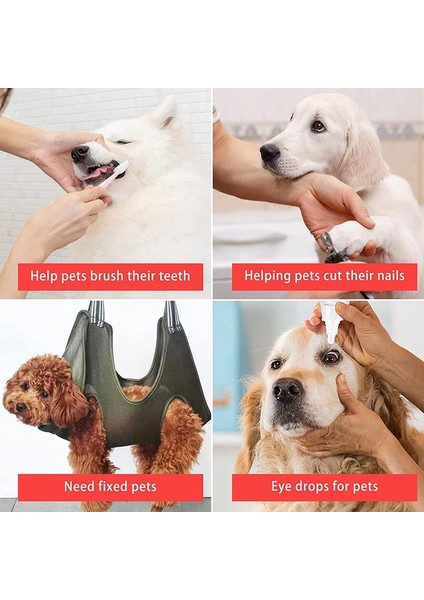 Kırmızı Set S Yavru Köpekler Bakım Hamak Pet Kırpma Yardımcısı Köpek Hamak Kısıtlama Çantası Tırnak Makası/düzeltici Tırnak Dosya Kulak Bakım Malzemeleri (Yurt Dışından) fırsatları