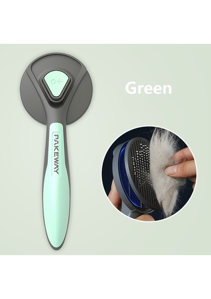 Yeşil Kimpets Kedi Tarak Köpek Saç Çıkarıcı Fırça Pet Bakım Slicker Iğne Tarak Karışık Kendi Kendini Temizleyen Pet Malzemeleri Aksesuarları Kaldırır (Yurt Dışından)