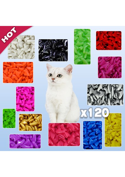 Electric Green Xs 120 Adet - Kediler Için Yumuşak Tırnak Başlıkları + 6x Yapışkan Tutkal + 6x Aplikatör /* Xs, S, M, L, Kapak, Kedi, Pençe, Pençe, Ztp */ (Yurt Dışından) fiyatları