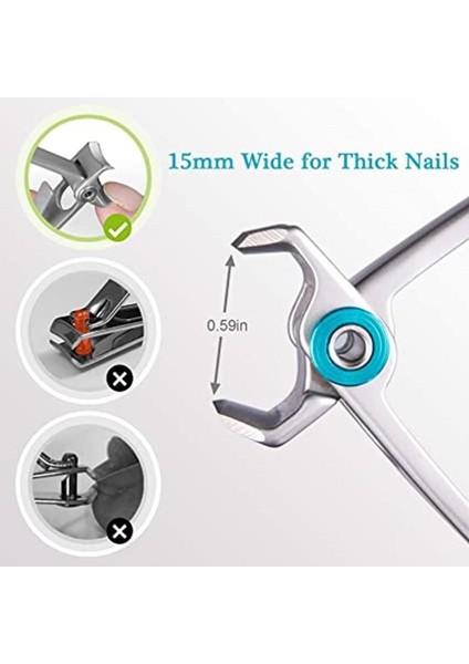 Büyük Siyah Tırnak Makası Paslanmaz Çelik Geniş Çene Açılış Manikür Tırnak Makası Tırnak Kesici Kalın Sert Batık Ayak Tırnağı Pedikür Aracı (Yurt Dışından) modelleri