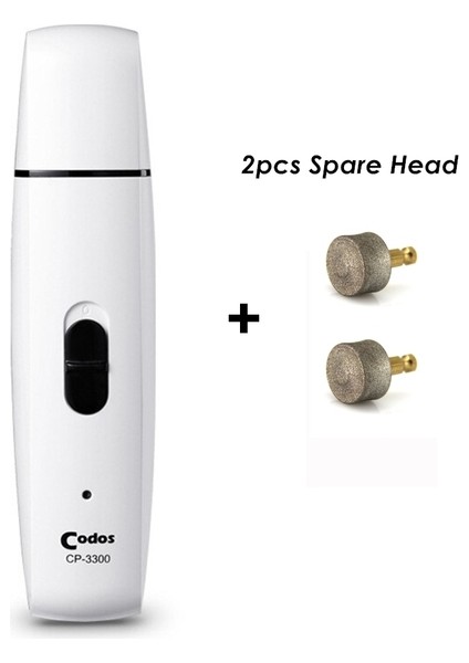 2 Adet Kafa No Box Codos CP-3300 Profesyonel Köpek Tırnak Makası Şarj Edilebilir Elektrikli Pet Kedi Pençesi Tırnak Öğütücü Kırpma Hayvan Pençesi Bakım Makinesi (Yurt Dışından)
