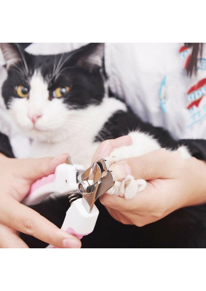 Pembe Büyük Köpek Kedi Tırnak Makası ve Düzelticiler, Ayak Tırnağının Aşırı Kesilmesini Önlemek Için Hızlı Güvenlik Görevlisi Bakım Jilet Tırnak Törpüsü (Yurt Dışından)